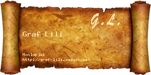 Graf Lili névjegykártya